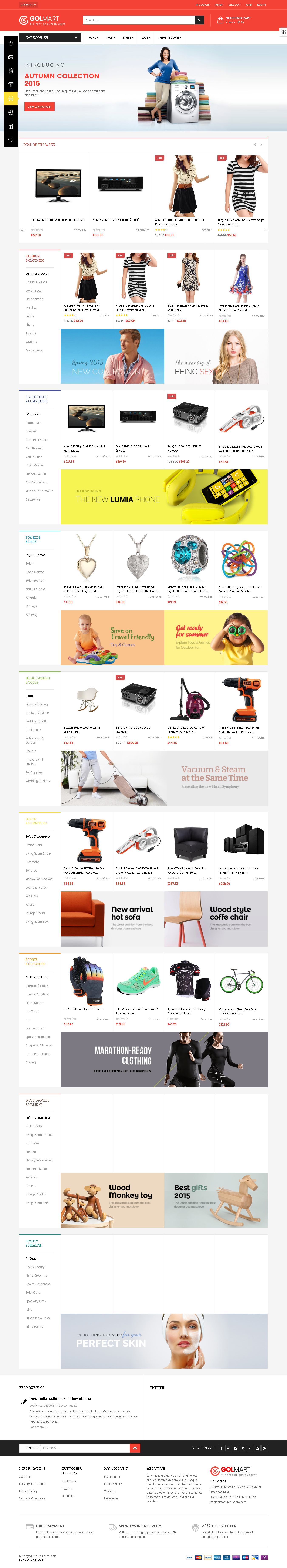 Best SHOPIFY Premium themes collection for Electronics Products Store - Ap Golmart - Responsive Shopify Theme