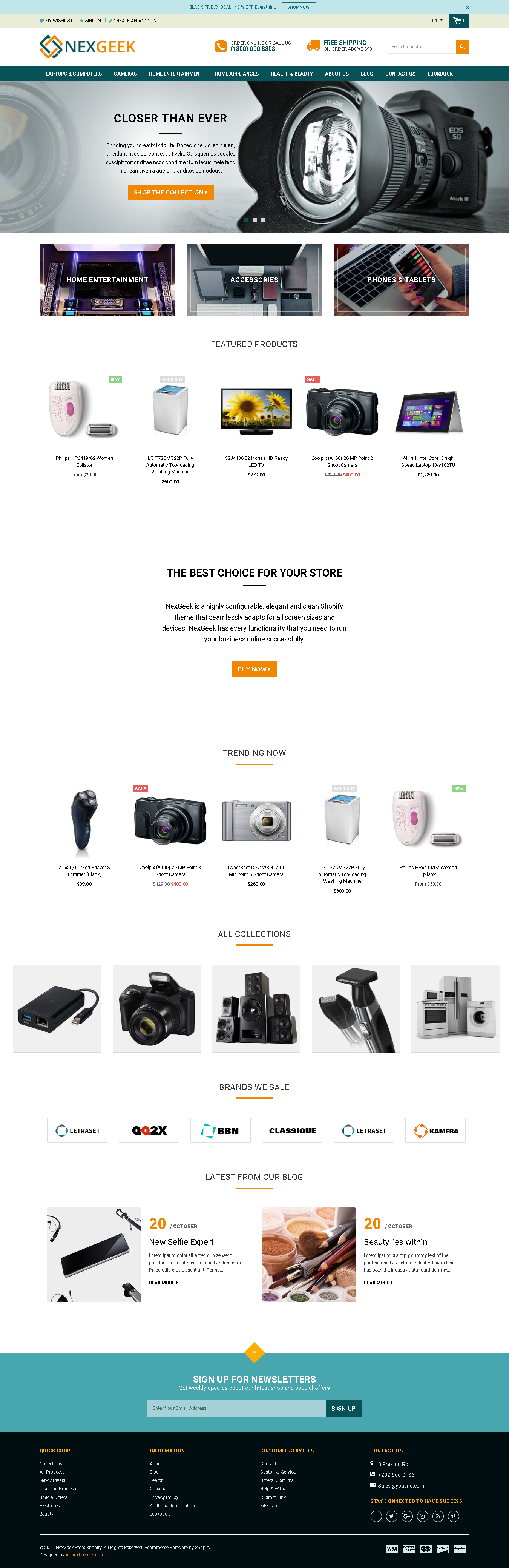 Top 5 Shopify Themes for Selling Digital Products - NexGeek-Multipurpose Responsive Theme for gadget and digital store