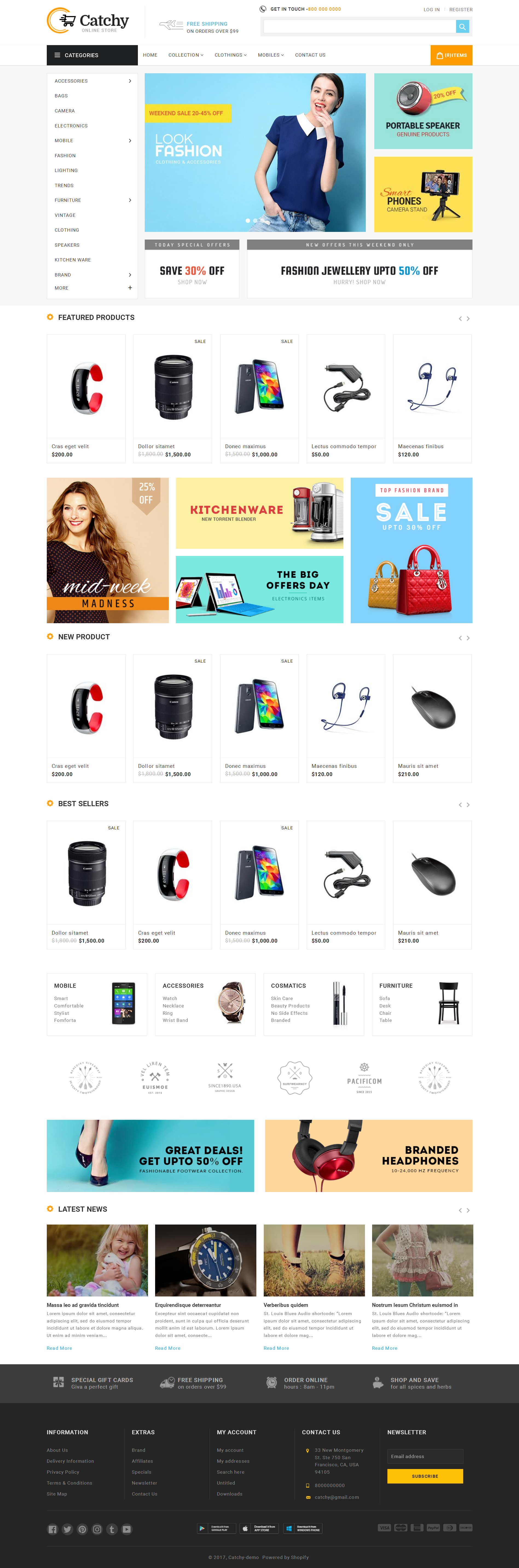 Top Shopify Premium themes collection for Book Store - Catchy - Sectioned Multipurpose Shopify Theme