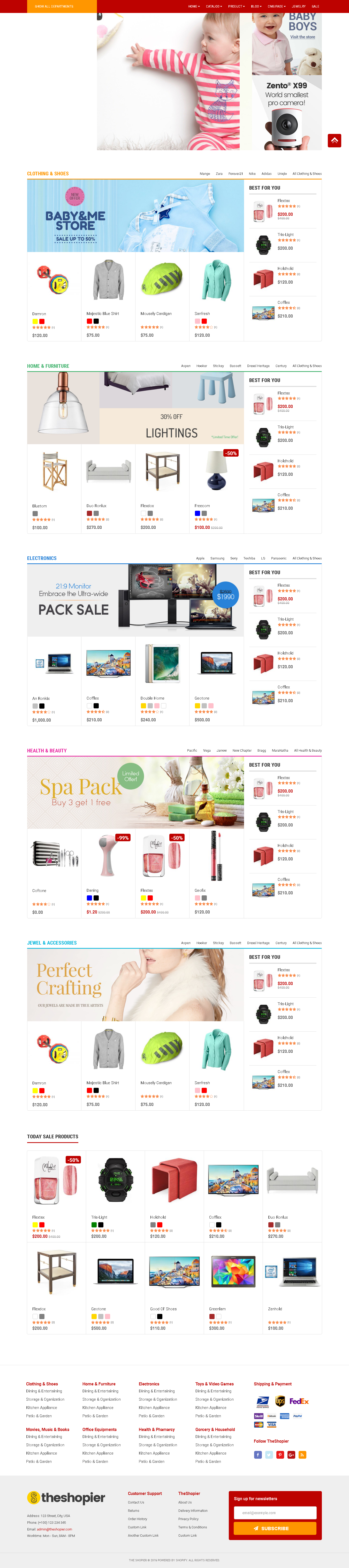 Top Shopify Premium themes collection for Book Store - SHOPIER Creative Multi-Purpose Shopify Theme - Fashion, Supermarket, Electronics, Minimal