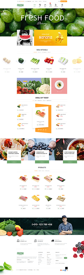 5 Best SHOPIFY Premium Themes Collection for Food Store 2017 - Fresh Food - Fruit Store Shopify