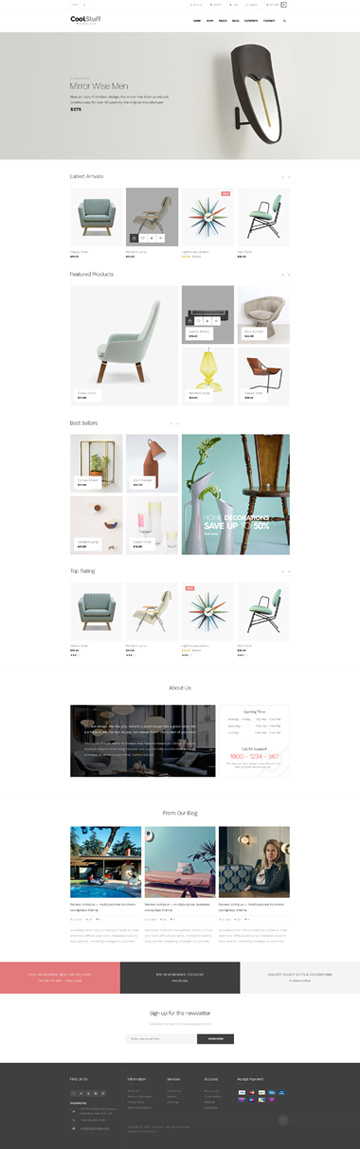 5 Best SHOPIFY Premium Themes Collection for HOMEWARE Accessories Store 2017 - AP cool stuff Shopify Theme