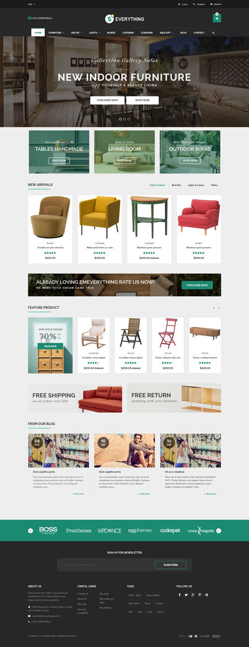 5 Best SHOPIFY Premium Themes Collection for HOMEWARE Accessories Store 2017 - Everything - Multipurpose Premium Responsive Shopify Themes - Fashion, Electronics, Cosmetics, Gifts