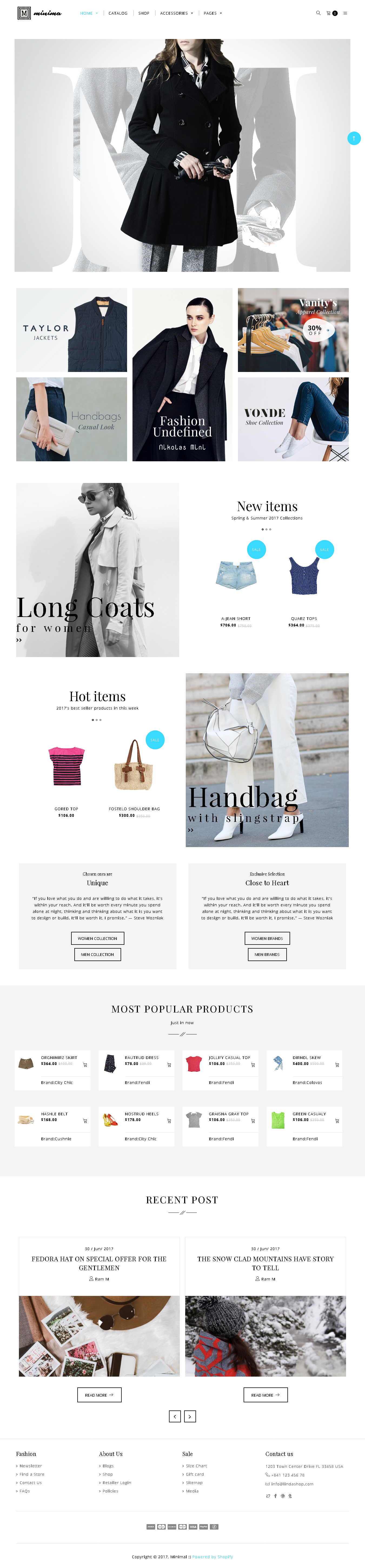 5 Best SHOPIFY Premium Themes Collection for RETAIL Store 2017 -Minima- Shopify Minimal Theme