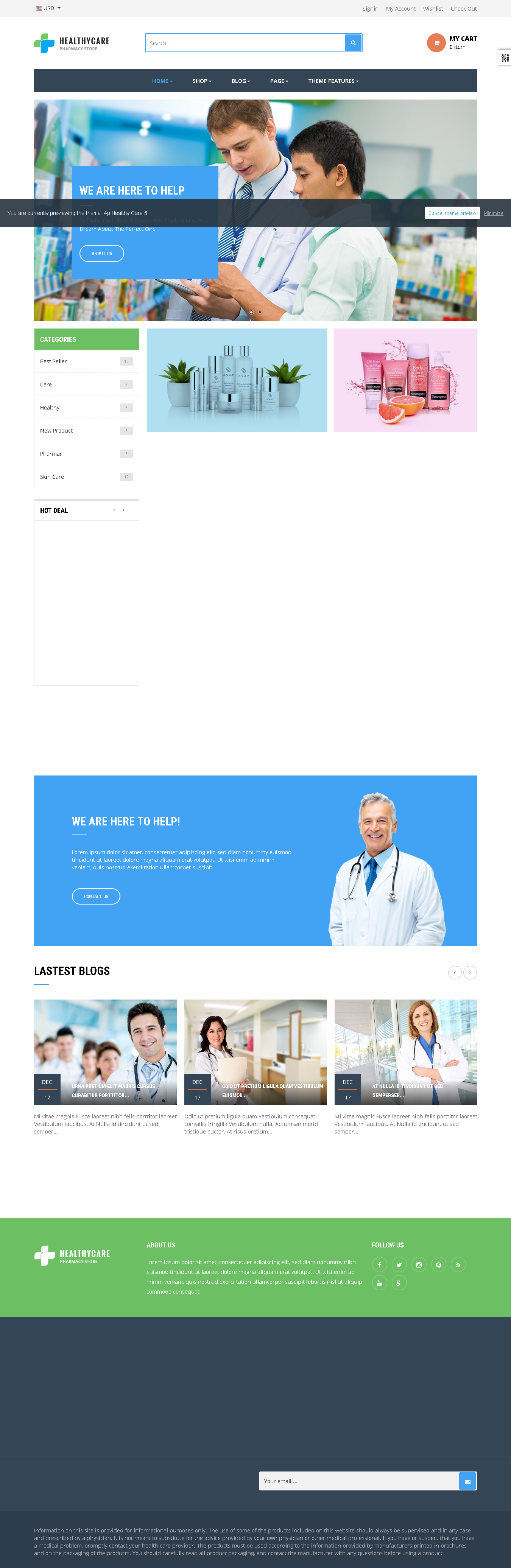 5 Best SHOPIFY Premium Themes Collection for SERVICES Store 2017 - Ap Healthy Care Shopify Theme