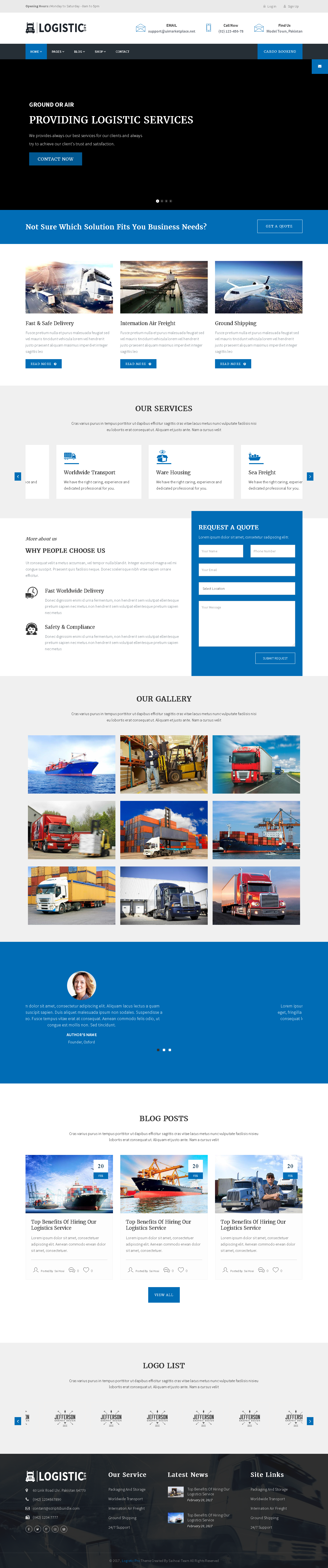 5 Best SHOPIFY Premium Themes Collection for SERVICES Store 2017 - Logistic Pro - Transport - Cargo - Online Tracking - Booking & Logistics Services Shopify Theme