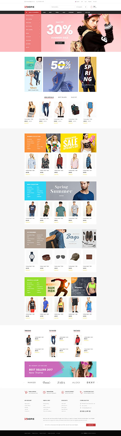 Best SHOPIFY Premium Themes Collection for SUPERMARKET Store 2017 - SHOPIE- Responsive Multi-Purpose Shopify Theme - Fashion Clothing Supermarket Electronics Minimal