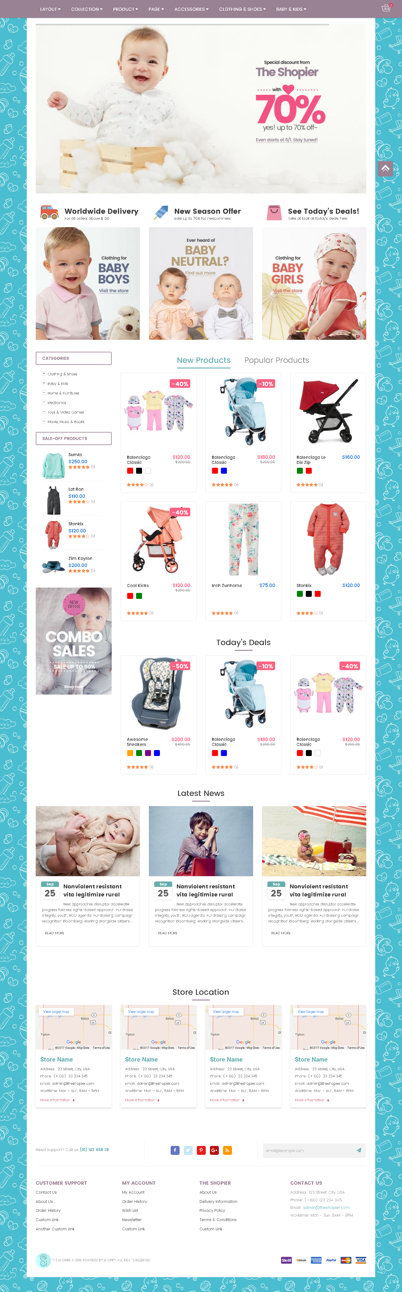 Best SHOPIFY Premium Themes Collection for Toy Stores 2017 -SHOPIER Creative Multi-Purpose Shopify Theme - Fashion,Supermarket,Electronics,Minimal