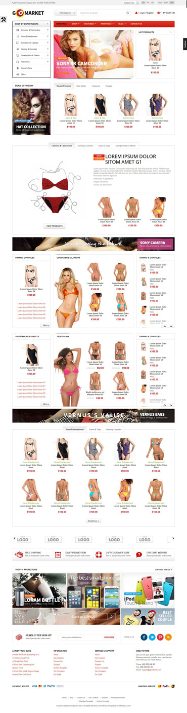 Best WordPress WooCommerce Premium Themes Collection for LINGERIE Store - WooCommerce Supermarket Theme - GoMarket