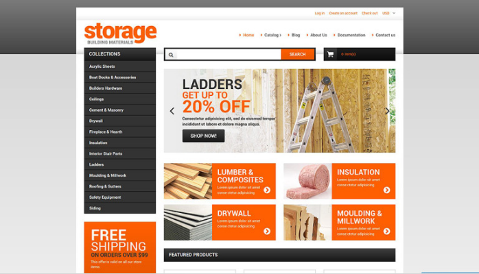 Building Materials Shopify Theme - Shopify themes for large inventory stores