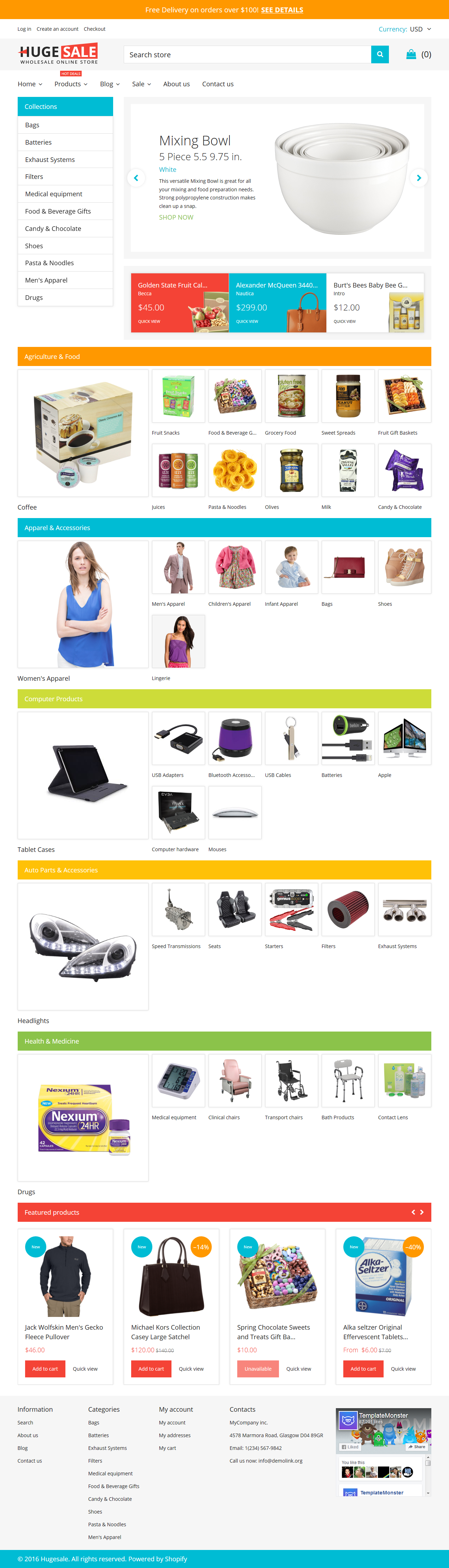 Top SHOPIFY Theme for large inventory Stores - Huge Sale Shopify Theme