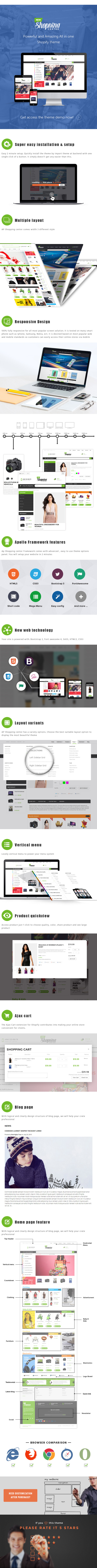 Ap Shopping Center- Responsive Shopify Theme Features Lists