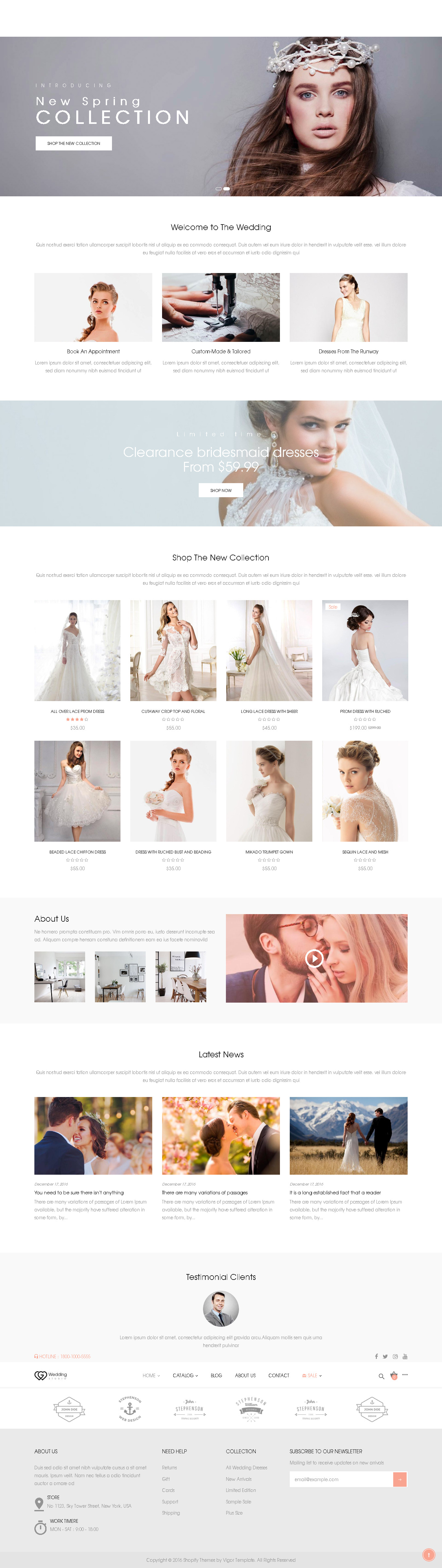 Best Shopify Theme for Wedding Store -wedding - Responsive Shopify Theme