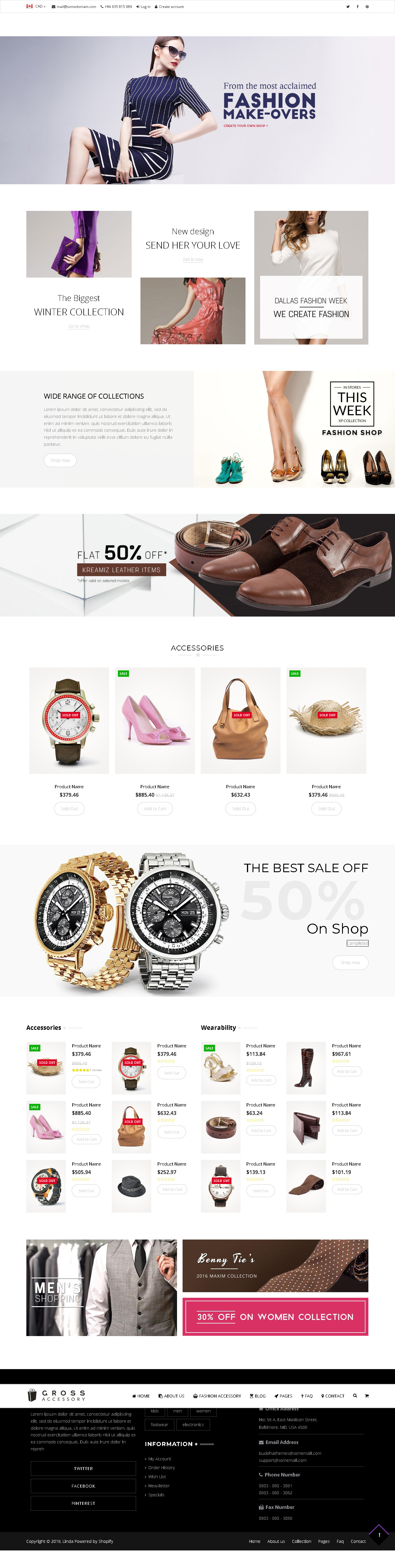 Best Shopify Themes for Accessories Store - Shopify Multi Purpose Theme - Linda