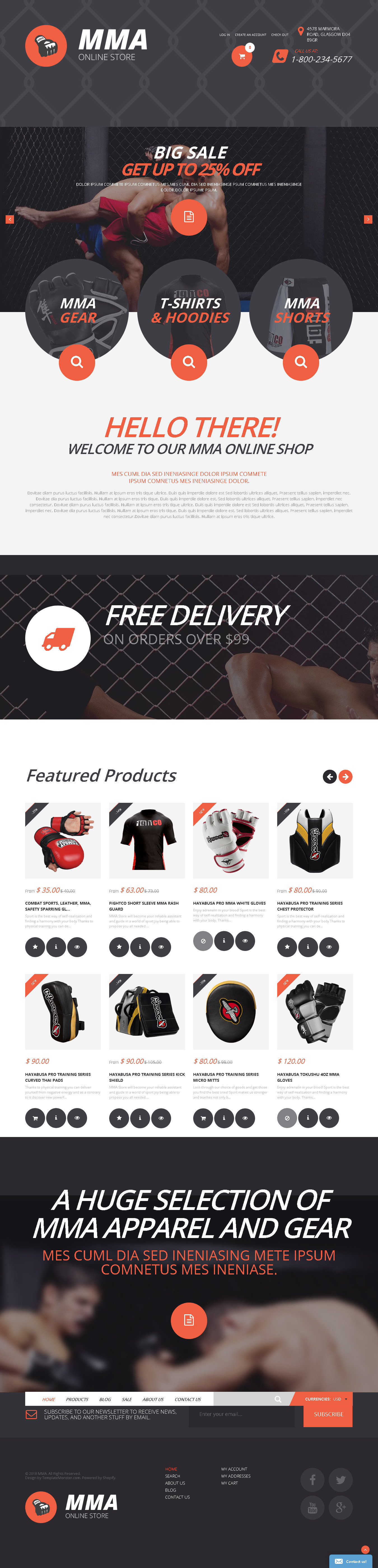 Best Shopify themes for Yoga products - MMA Shopify Theme Sport Martial Arts