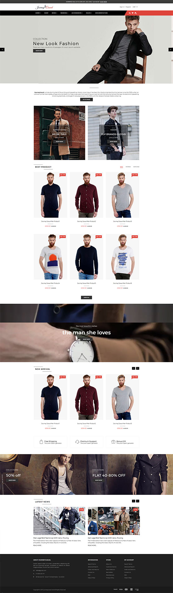Best Shopify themes for men wear - Journey Casual - Multipurpose Fashion Shopify Theme