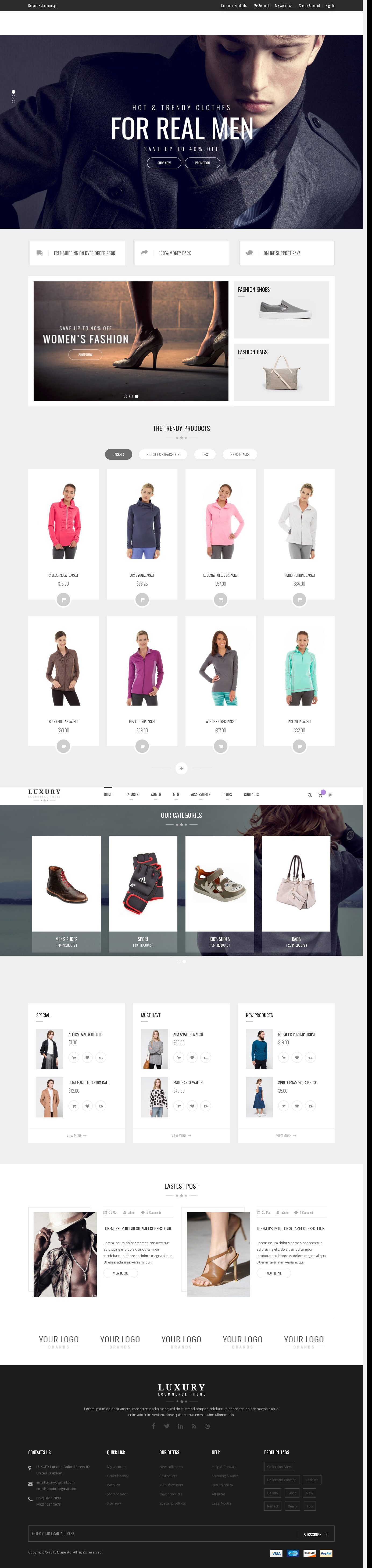 Top 5 Magento Themes for Clothing Store - Luxury - Premium Fashion Magento Theme