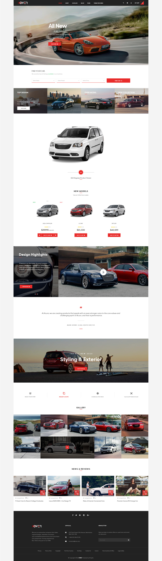 Top Shopify Themes for Automobile - Ap Over Shopify Theme