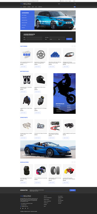 Top Shopify Themes for Automobile - Multibuy - Multipurpose Shopify Theme with Section Builder