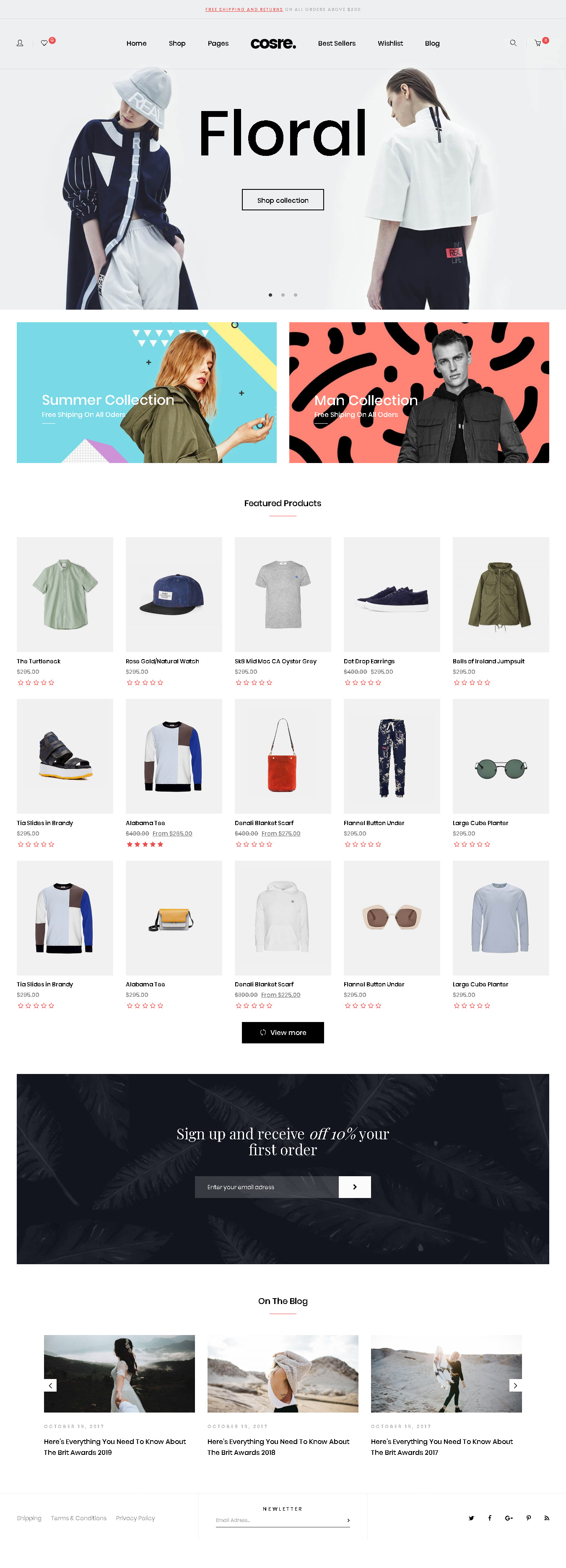 Top Shopify fashion store themes collection increase your sale - Cosre - Clean, Minimal Responsive Shopify Theme