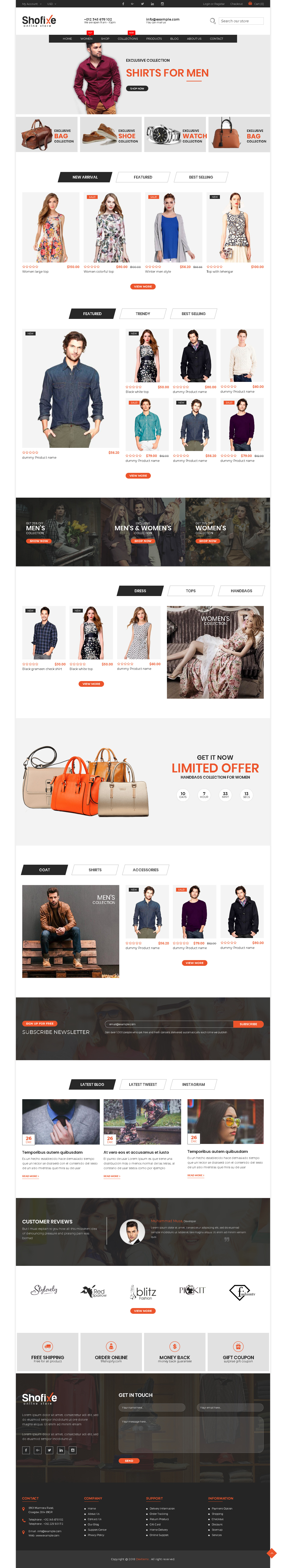 Top Shopify fashion store themes collection increase your sale - Shofixe - Fashion Shopify Theme