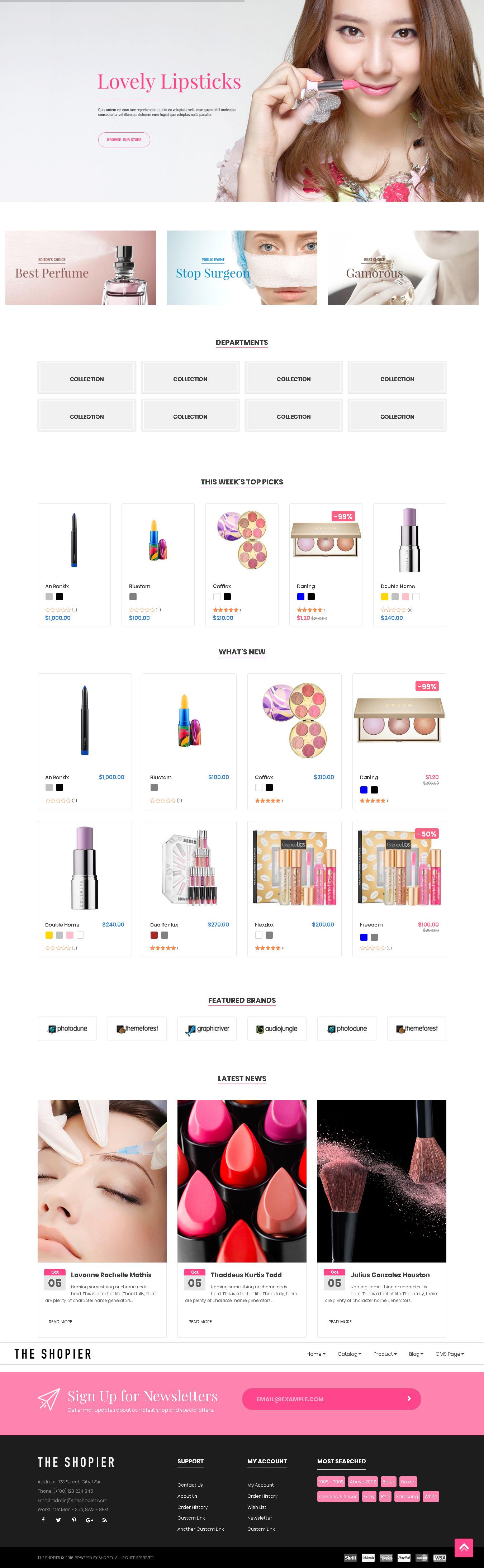 Top Shopify themes for Cosmetics Store - SHOPIER - Creative Multi-Purpose Shopify Theme - Fashion,Supermarket,Electronics,Minimal