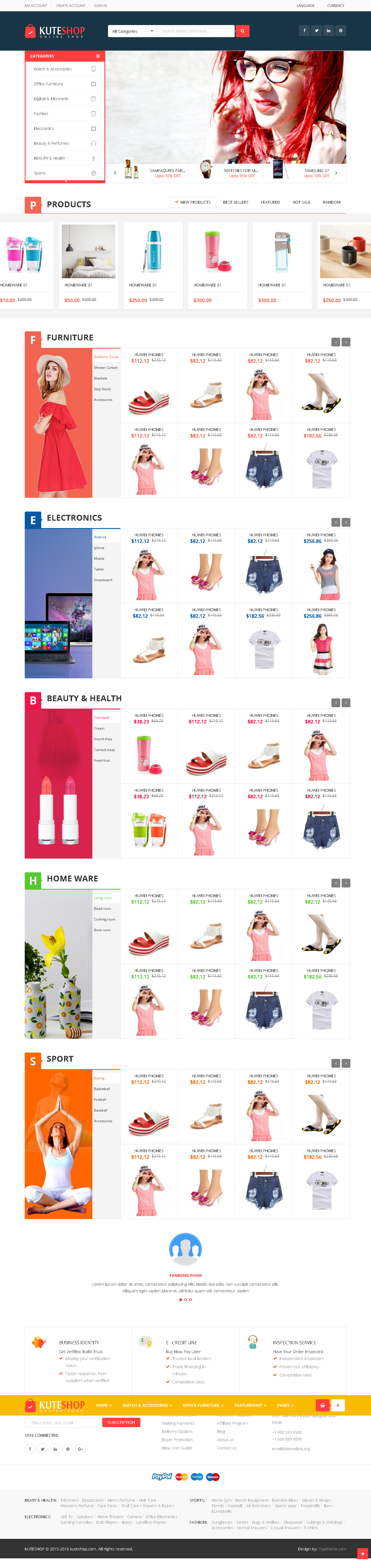 Top 5 Magento Themes for Large Inventory Stores - KuteShop – Multipurpose Responsive Magento 2 Theme