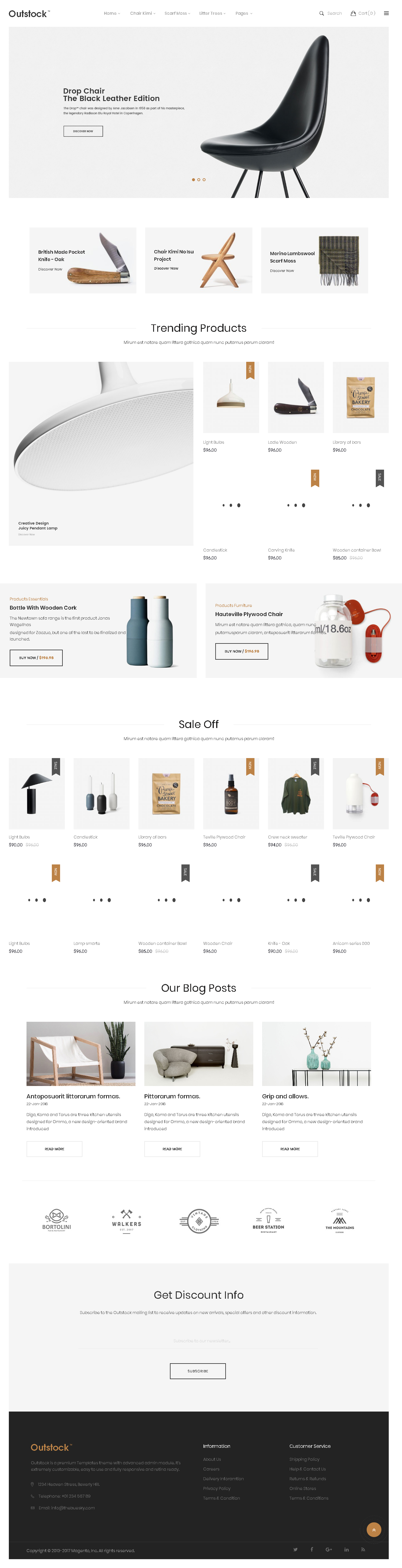 Top Magento Themes Collection for Single Product Store - Outstock - Magento 2 Responsive Furniture Theme