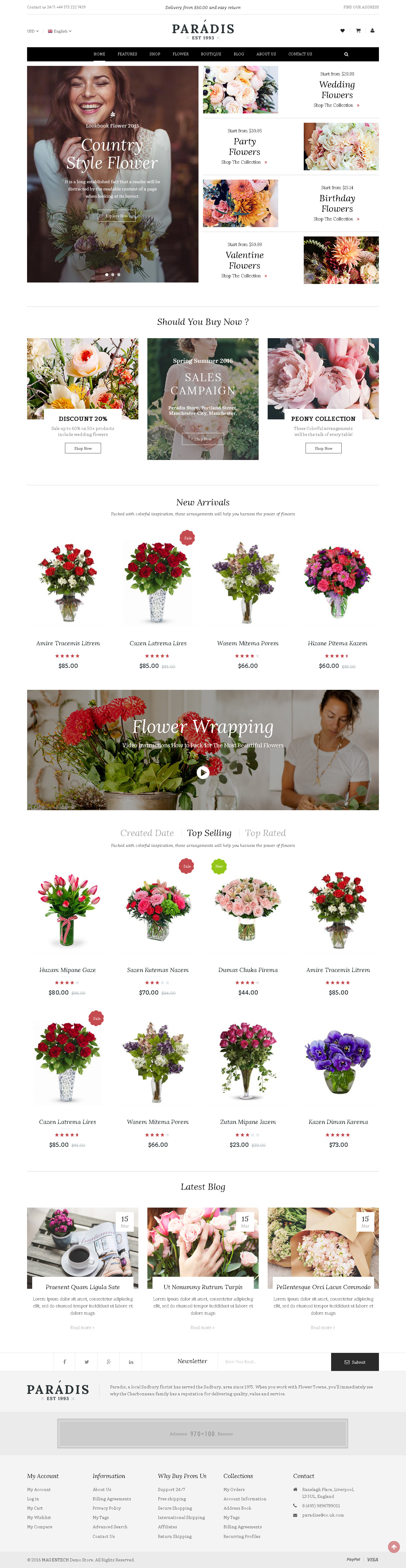 Top Magento Themes Collection for Single Product Store - Paradise – Responsive Multipurpose Magento Theme