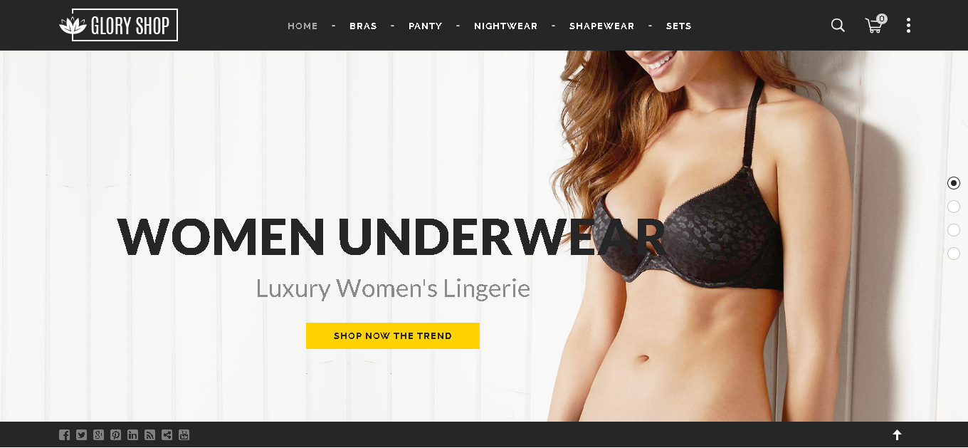 Top Magento themes for Lingerie Store - Glory Shop - Multipurpose Magento Theme