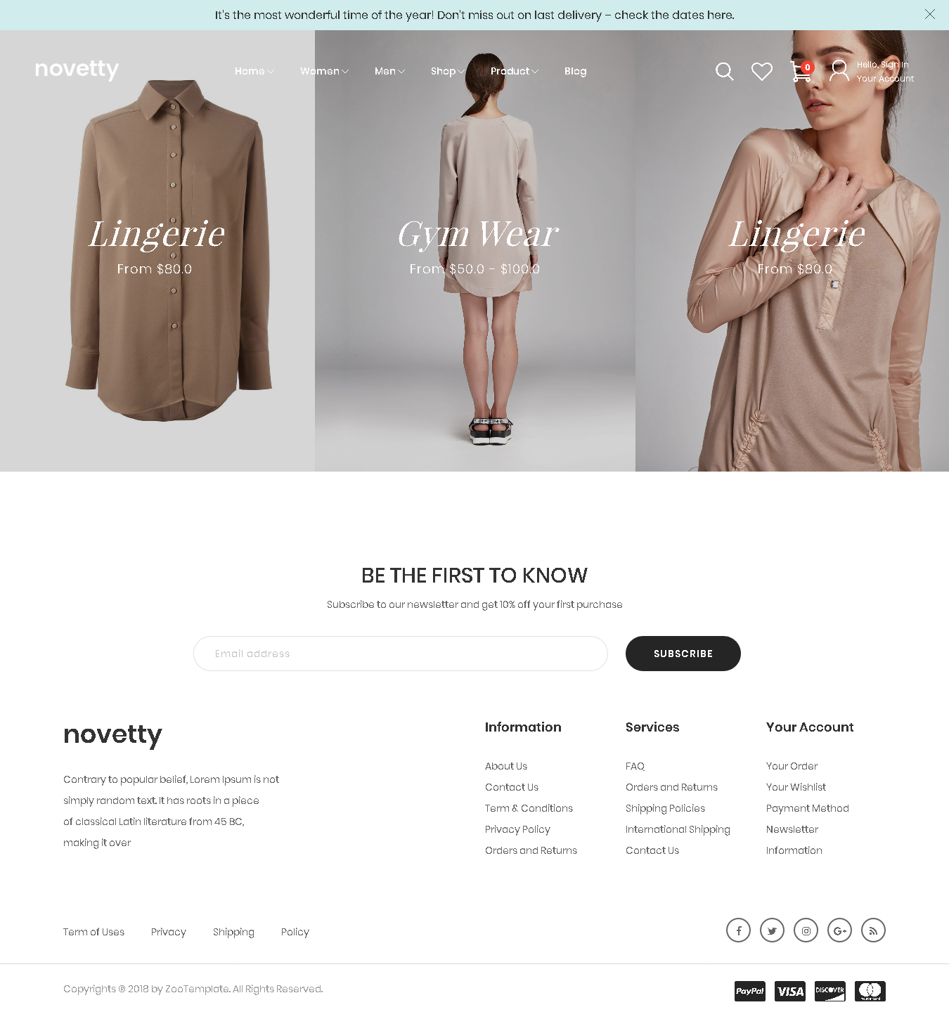 Top Magento themes for Lingerie Store - Novetty - Fastest & Most Customizable Magento 2 Theme