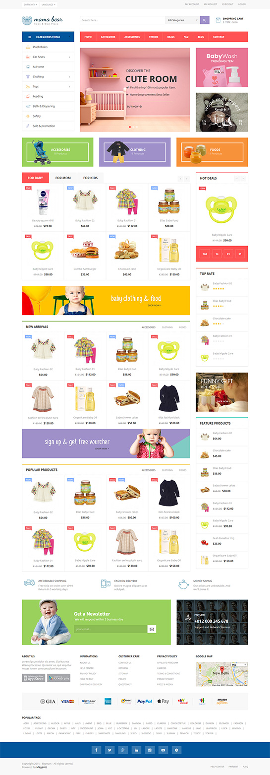 Top magento themes for kids store - Bigmart Pages Builder Magento 2 & 1 Theme
