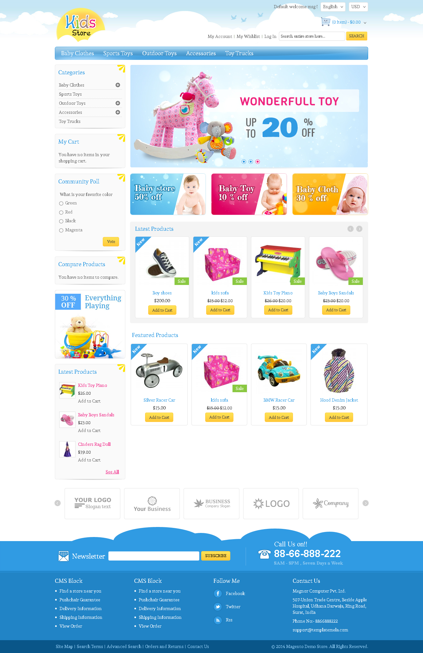 Top magento themes for kids store - Kids Store - Magento Responsive Template