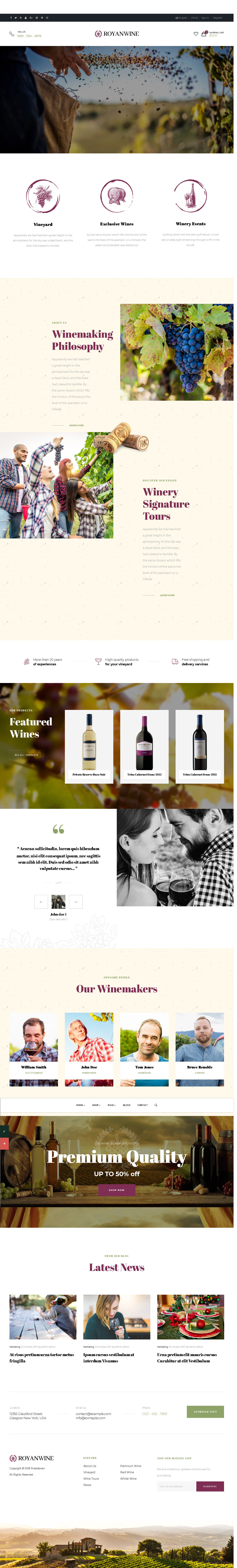 Pts Royan Wine - Winery & Wine Prestashop Theme - Prestabrain - Top Pretashop single product store themes