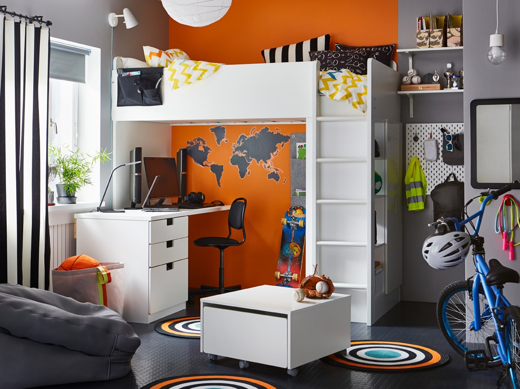 Modern kids room Remodeling ideas for small space from ikea