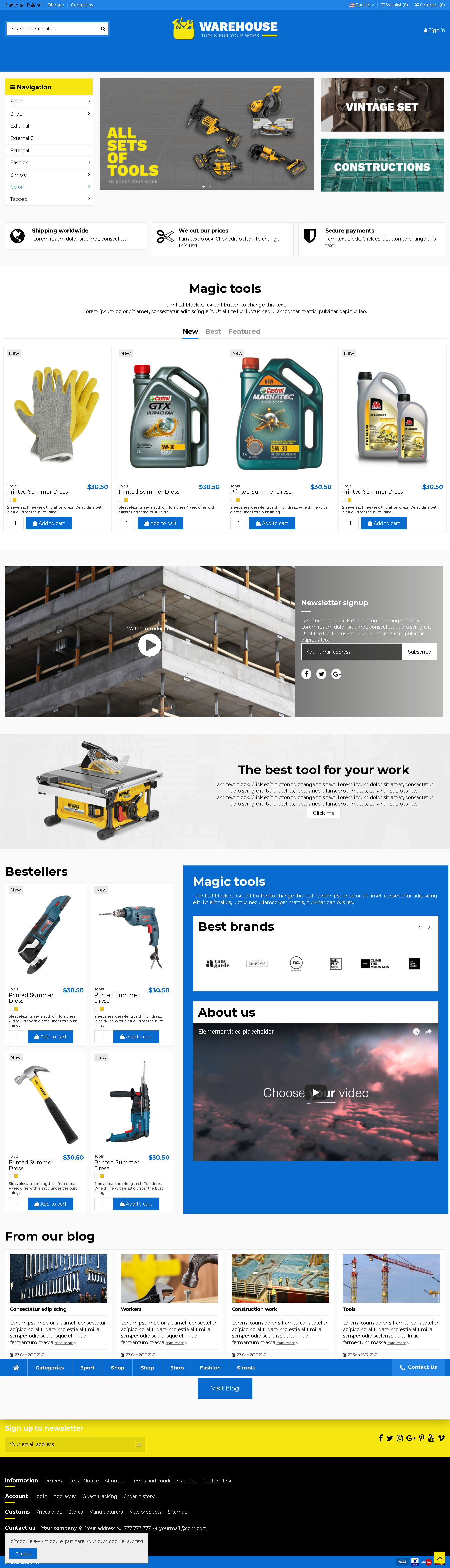 Warehouse - Responsive Prestashop 1.6 & 1.7 theme - Best Prestashop themes for large inventory stores