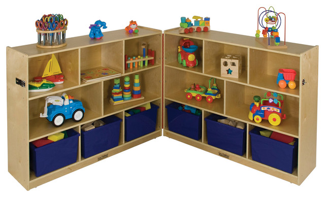 double-sided aesthetic kids toy storage design ideas wooden theme kid toys storage ideas