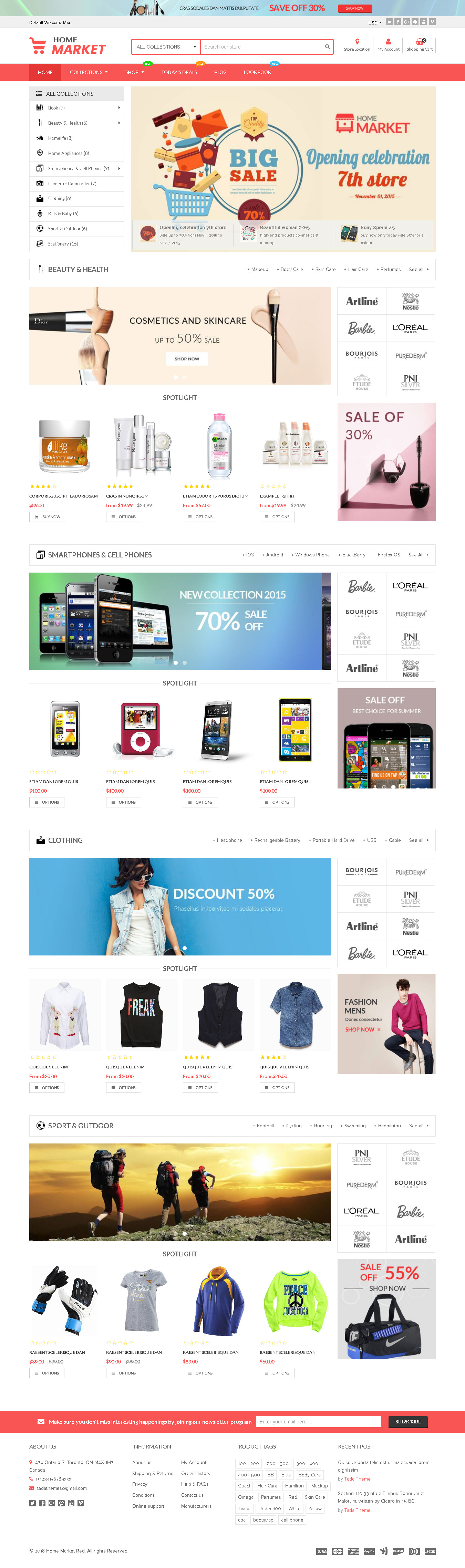 Large Inventory Store Shopify themes - Home Market - Flexible Shopify Theme