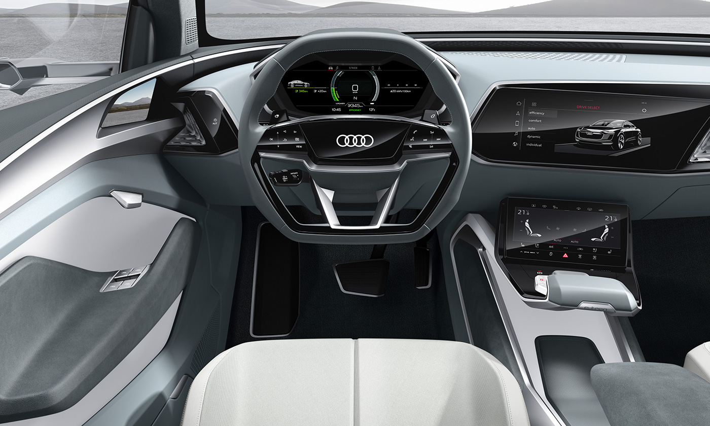 2020 Audi E-Tron Sportback inside view interiors dashboard full hd wallpaper