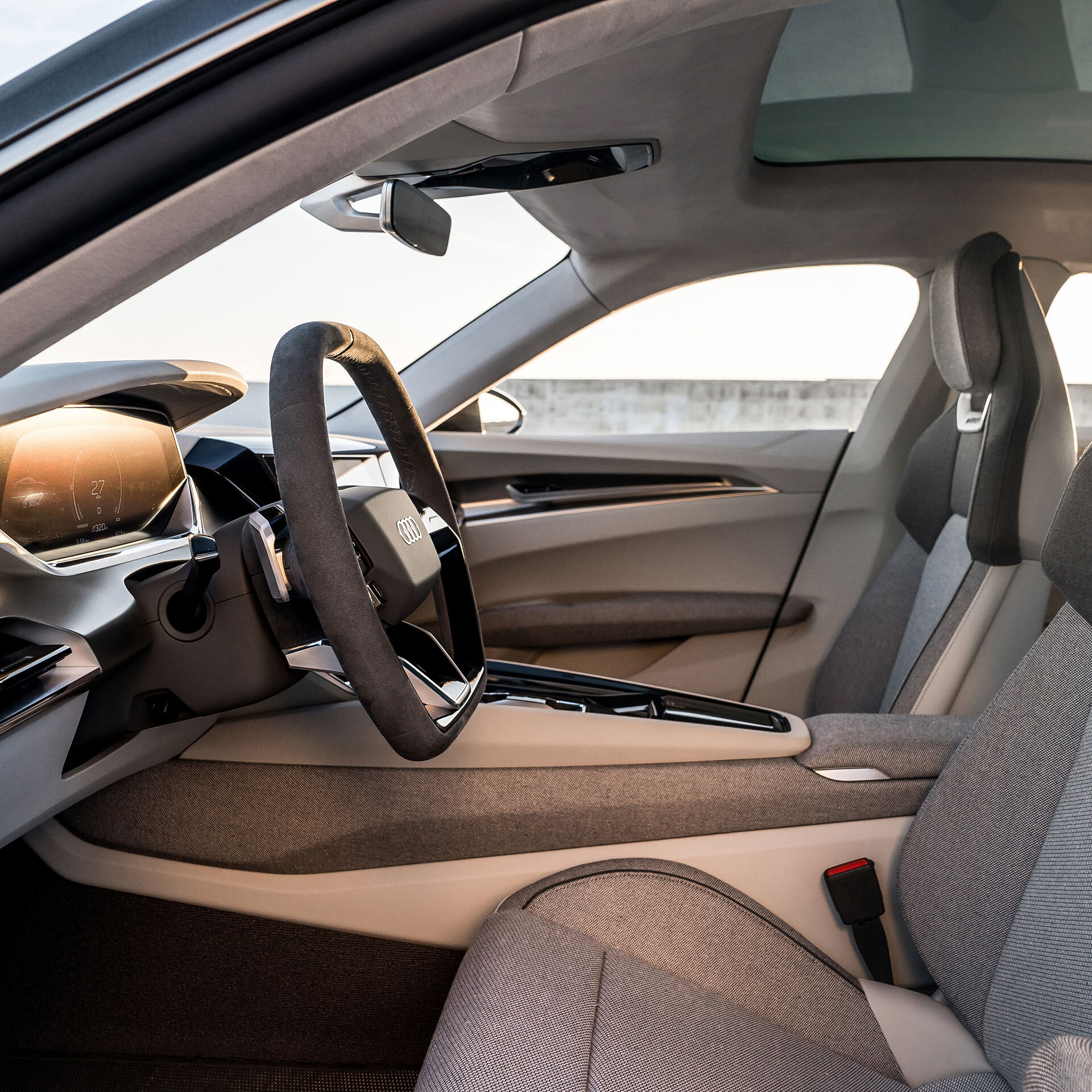 Audi e-Tron GT 2020 Interior inside view seats dashboard photos