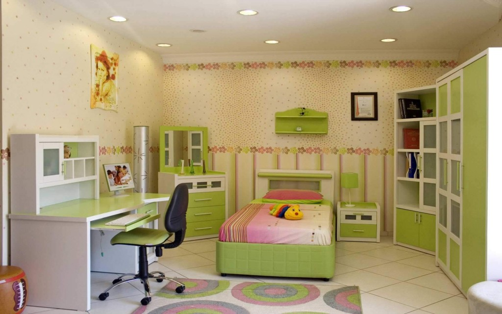 Exclusive kids bedroom ideas girl kids room with elegant features study and bed design ideas