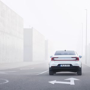 Polestar 2 rear back side full view back light exterior view 4k uhd wallpaper