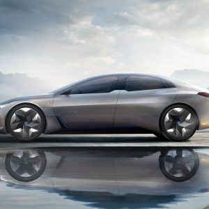 BMW i4 Electric Car 2020 full rear side view