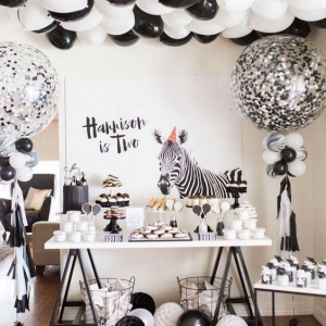 Elegant black and white themed kids birthday decorations cute ideas for kids birthday decor distinguished suggestions