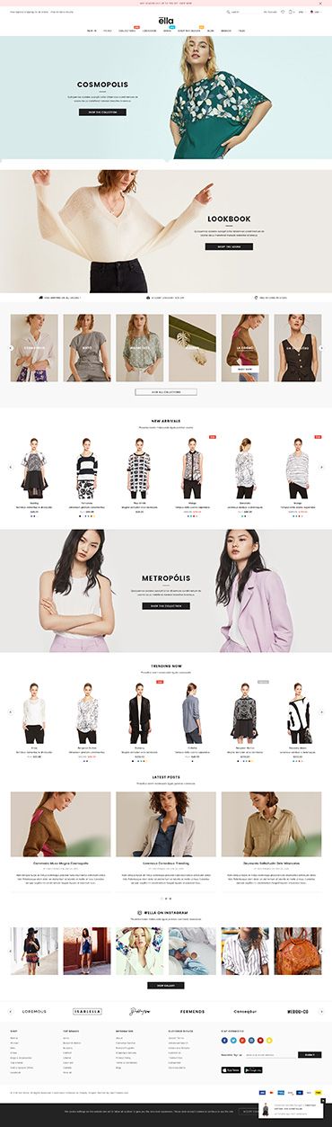 Ella - Responsive Shopify Template - Top Shopify Themes Fashion Store 2020
