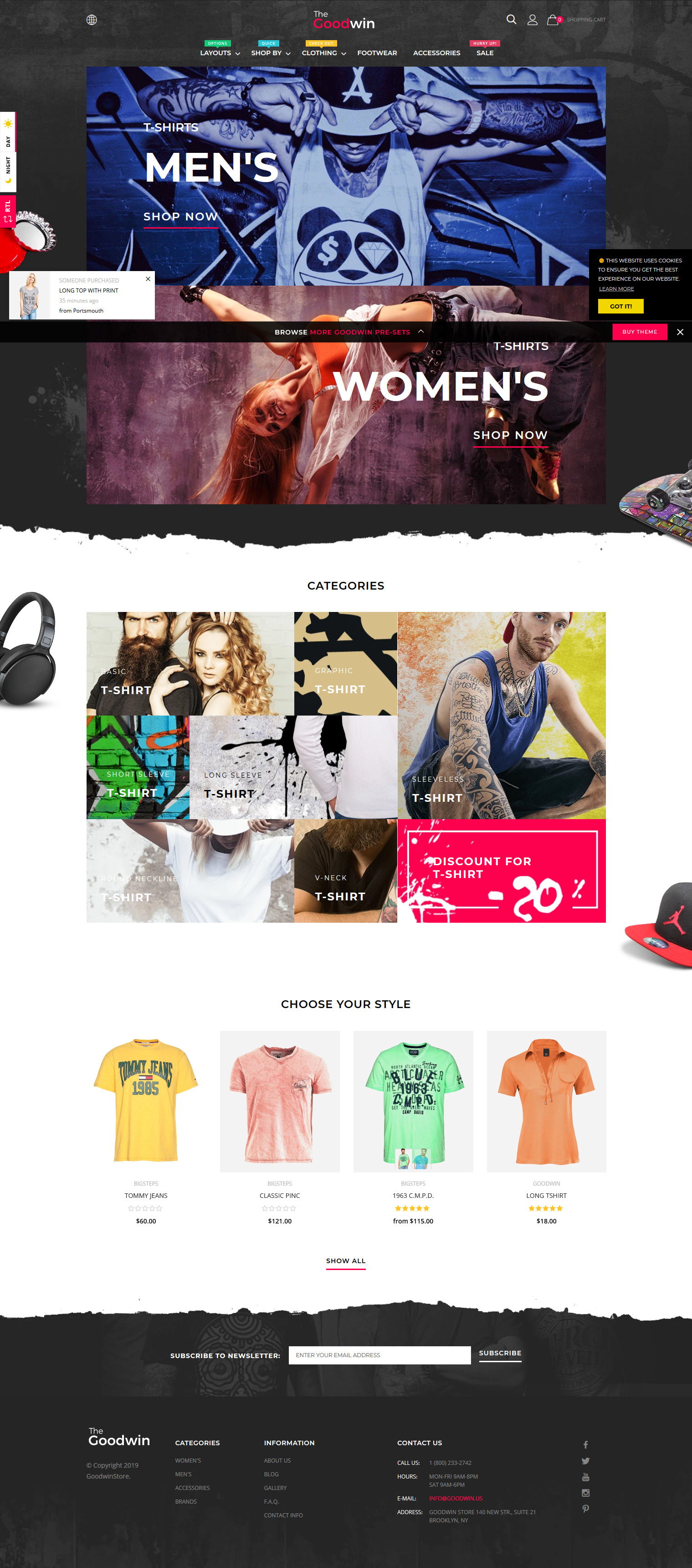 Goodwin - Ultimate Responsive Shopify Theme - Shopify themes for beautiful Tshirt websites stores