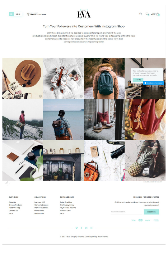 Eva Ecommerce Shopify Sections Theme - Top Shopify Themes To Build Instagram Shop Store