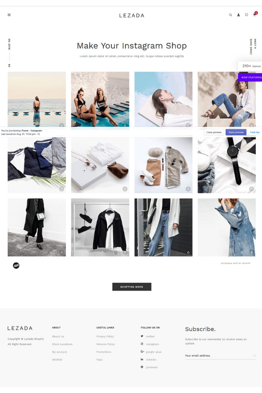 Lezada - Multipurpose Shopify Theme - Top Shopify Themes To Build Instagram Shop Store