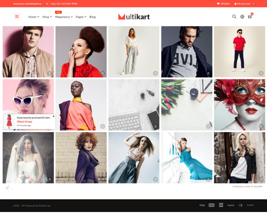 Multikart - Multipurpose Shopify Theme - Top Shopify Themes To Build Instagram Shop Store
