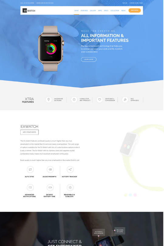 Download Ex Watch - Single Product eCommerce Shopify Theme - Top Shopify Premium Themes Collection For Single Product Store